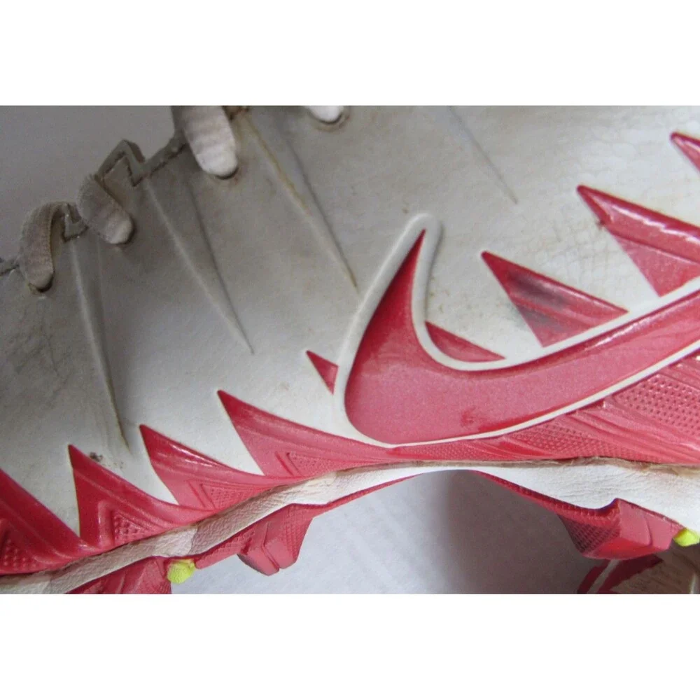 Nike Alpha Fast Flex White/Red Football/Baseball Cleats Size 9.5